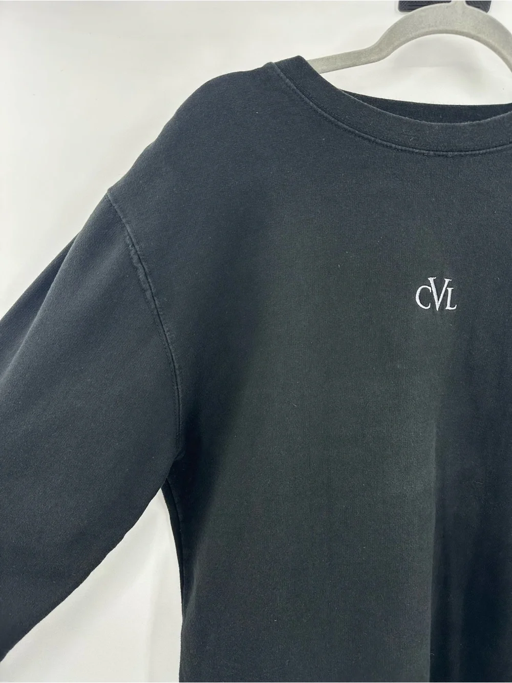 Civil Skate Shop RI Black Crewneck Sweatshirt with CVL Chest Logo